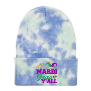 It's Mardi Gras Y'all New Orleans Celebration Tie Dye 12in Knit Beanie