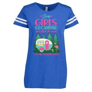 It's Me I'm Some Girls Go Camping And Drink Too Much Enza Ladies Jersey Football T-Shirt