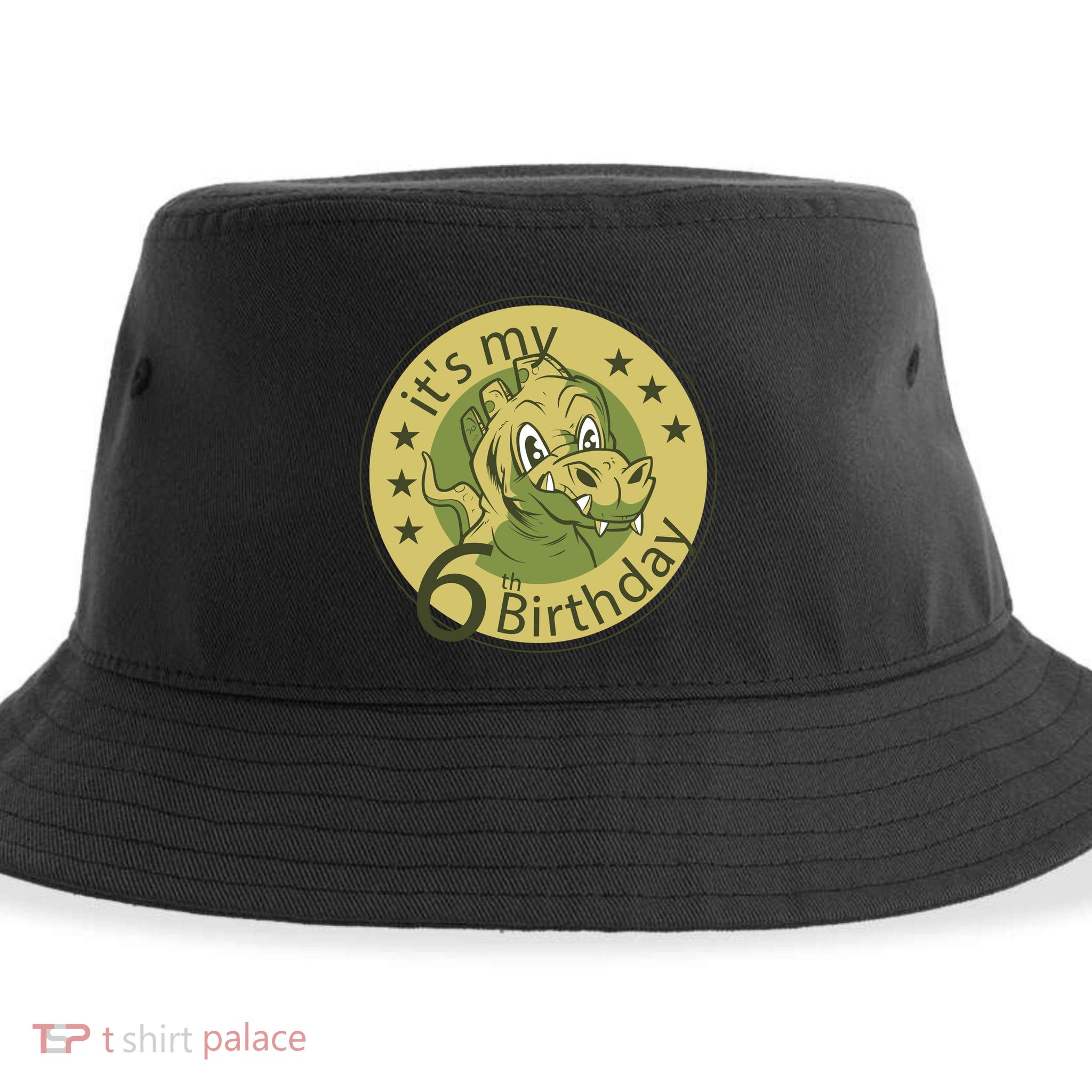 It's My 6th Birthday Dinosaur Sustainable Bucket Hat