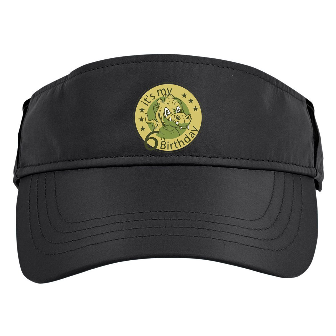 It's My 6th Birthday Dinosaur Adult Drive Performance Visor
