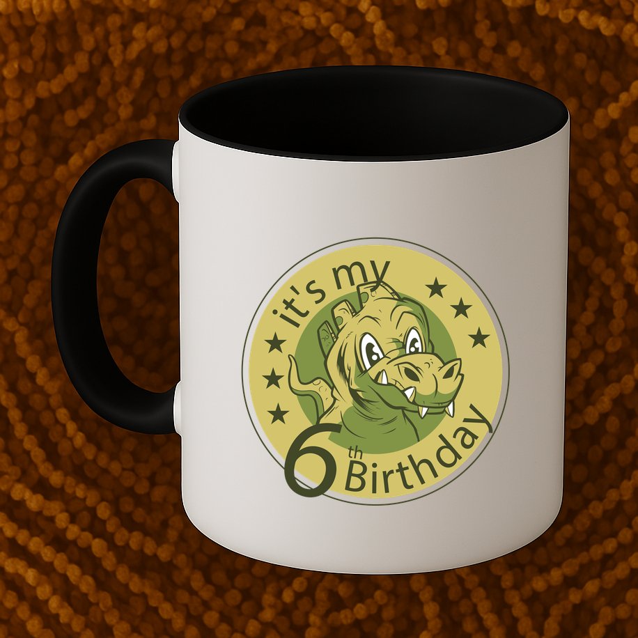 It's My 6th Birthday Dinosaur Mug