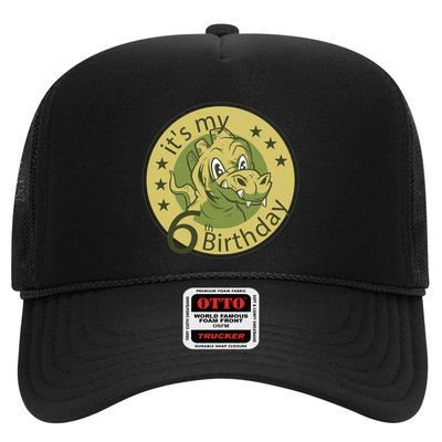 It's My 6th Birthday Dinosaur Trucker Hat
