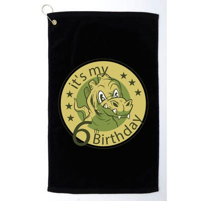 It's My 6th Birthday Dinosaur Golf Towel