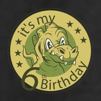 It's My 6th Birthday Dinosaur Golf Towel