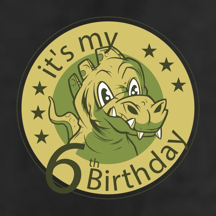 It's My 6th Birthday Dinosaur Golf Towel