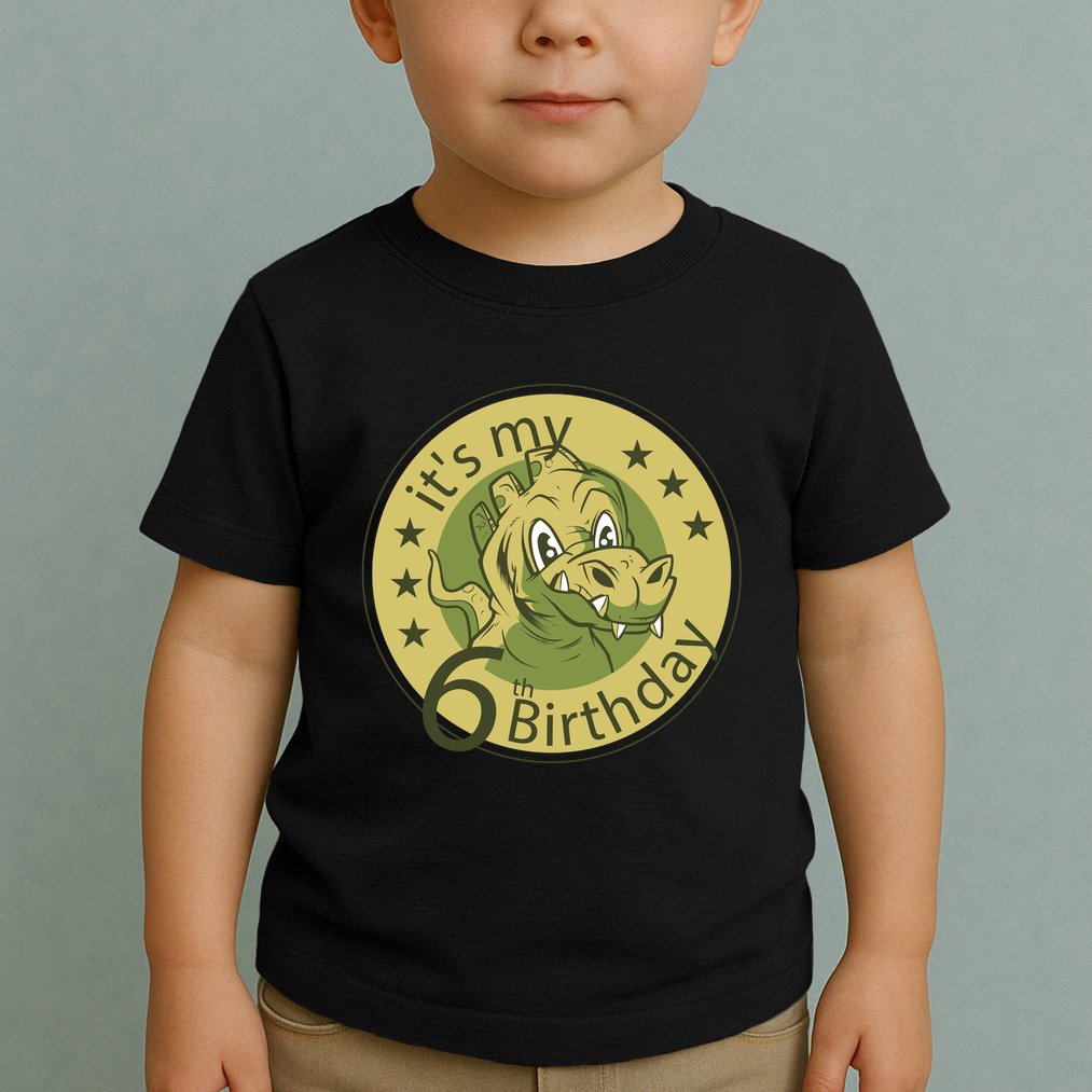 It's My 6th Birthday Dinosaur Toddler T-Shirt
