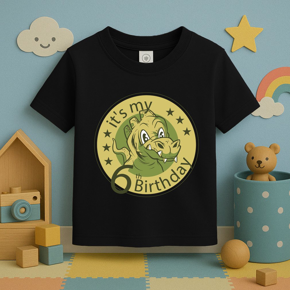 It's My 6th Birthday Dinosaur Toddler T-Shirt