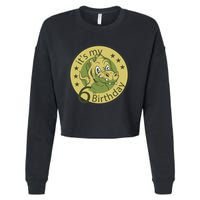 It's My 6th Birthday Dinosaur Cropped Pullover Crew
