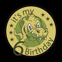 It's My 6th Birthday Dinosaur Cropped Pullover Crew