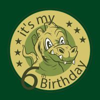 It's My 6th Birthday Dinosaur Cooling Performance Crew T-Shirt