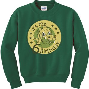 It's My 6th Birthday Dinosaur Kids Sweatshirt