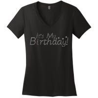 It's My Birthday Women's V-Neck T-Shirt