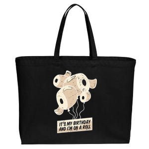 It's My Birthday And I'm On A Roll Cotton Canvas Jumbo Tote