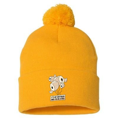 It's My Birthday And I'm On A Roll Pom Pom 12in Knit Beanie