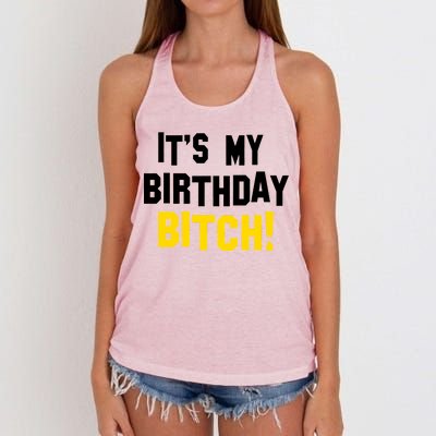 It's My Birthday Bitch! Women's Knotted Racerback Tank