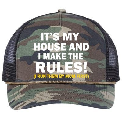 It's My House And I Make The Rules! Retro Rope Trucker Hat Cap