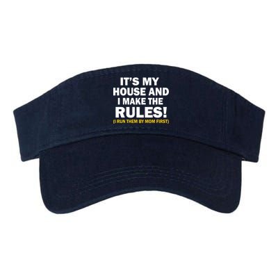 It's My House And I Make The Rules! Valucap Bio-Washed Visor