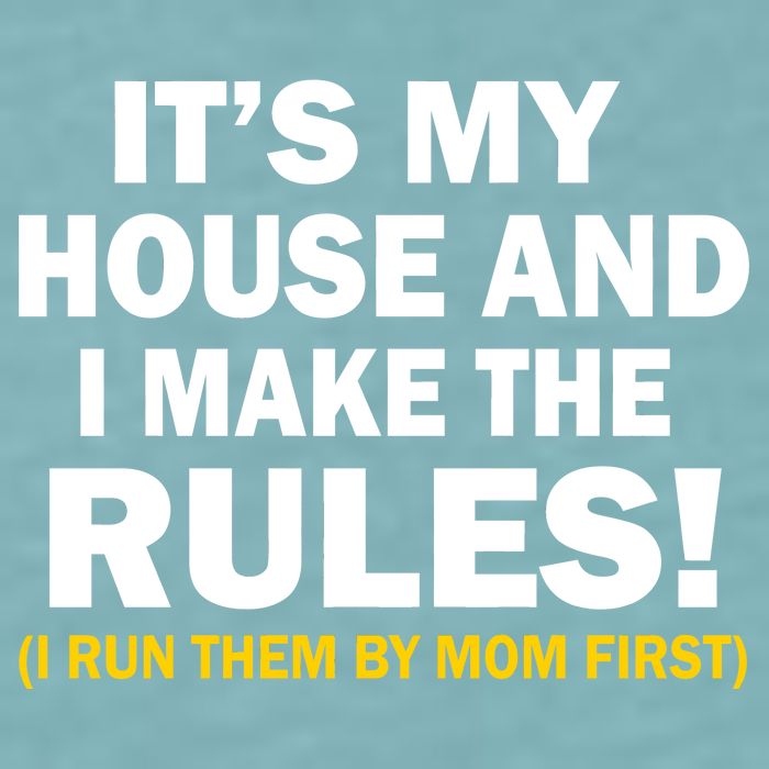 It's My House And I Make The Rules! Sueded Cloud Jersey T-Shirt