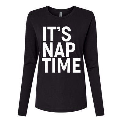 It's Nap Time Womens Cotton Relaxed Long Sleeve T-Shirt