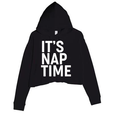 It's Nap Time Crop Fleece Hoodie