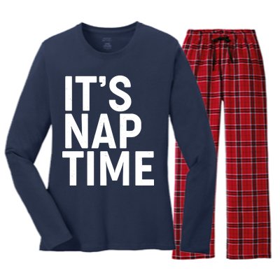 It's Nap Time Women's Long Sleeve Flannel Pajama Set 