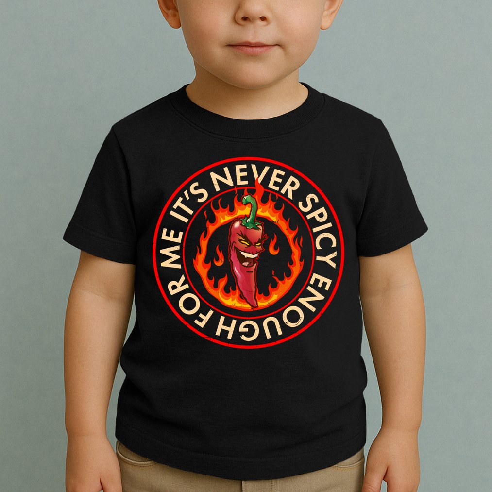 It's Never Spicy Enough For Me Evil Hot Chili Pepper Toddler T-Shirt