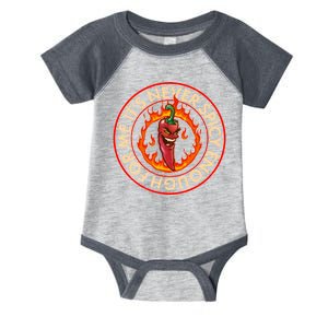 It's Never Spicy Enough For Me Evil Hot Chili Pepper Infant Baby Jersey Bodysuit