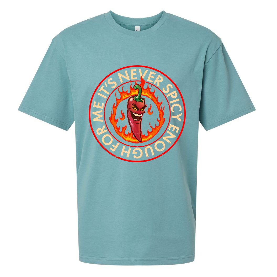 It's Never Spicy Enough For Me Evil Hot Chili Pepper Sueded Cloud Jersey T-Shirt