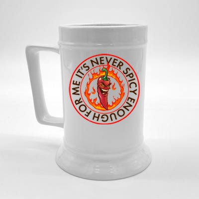 It's Never Spicy Enough For Me Evil Hot Chili Pepper Beer Stein