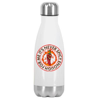 It's Never Spicy Enough For Me Evil Hot Chili Pepper Stainless Steel Insulated Water Bottle