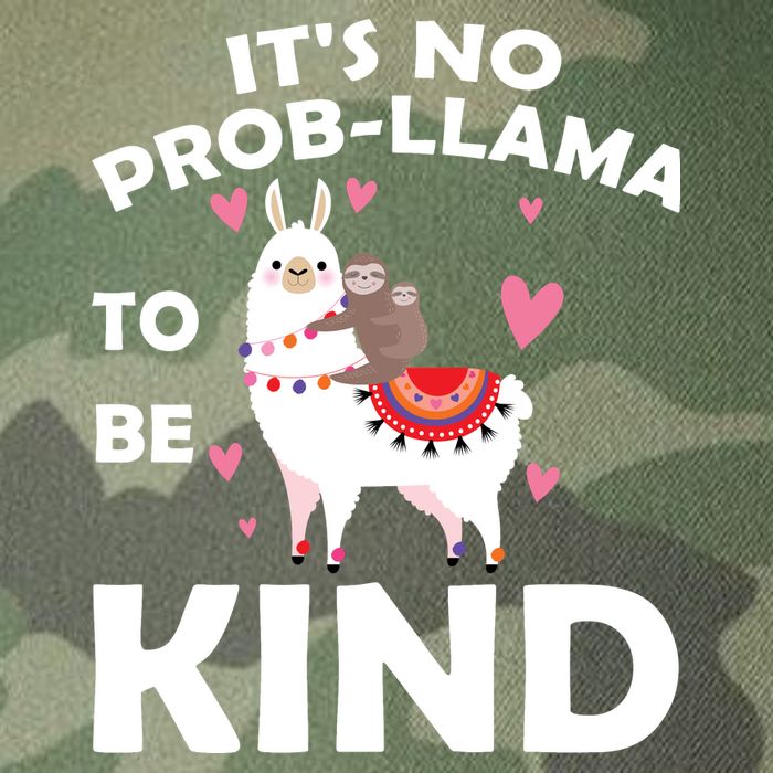Its No Prob-Lama To Be Kind Legacy Tie Dye Trucker Hat