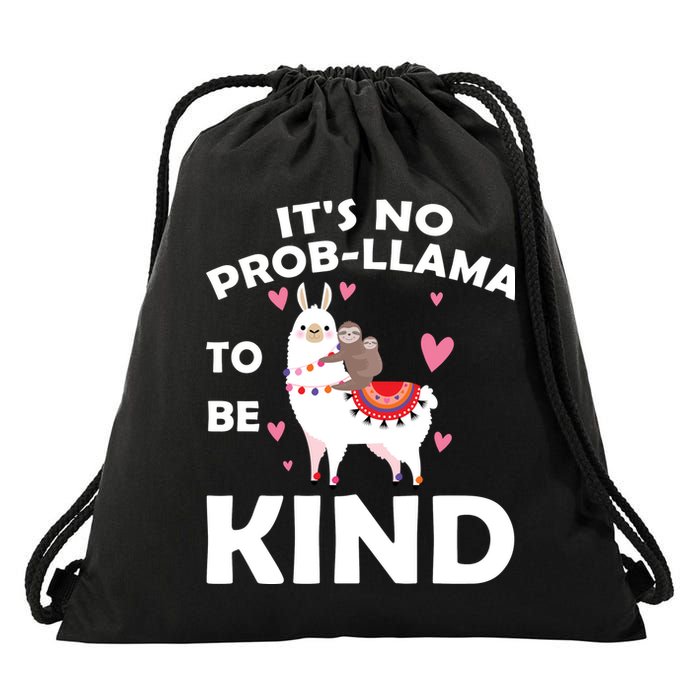 Its No Prob-Lama To Be Kind Drawstring Bag