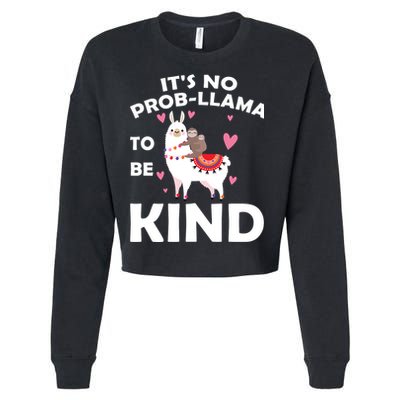 Its No Prob-Lama To Be Kind Cropped Pullover Crew