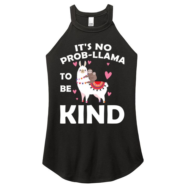 Its No Prob-Lama To Be Kind Women's Perfect Tri Rocker Tank