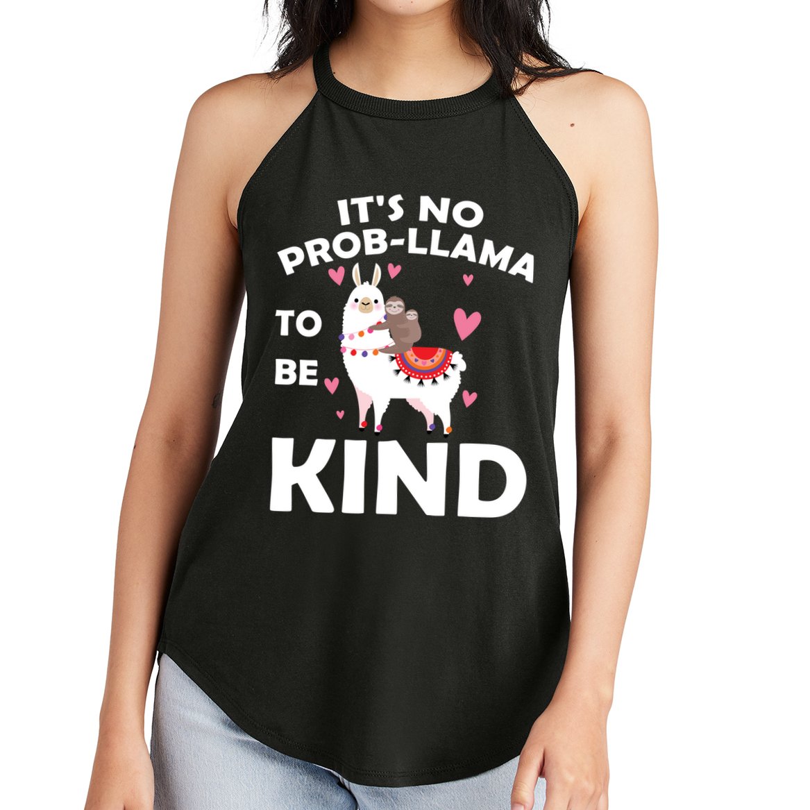 Its No Prob-Lama To Be Kind Women's Perfect Tri Rocker Tank