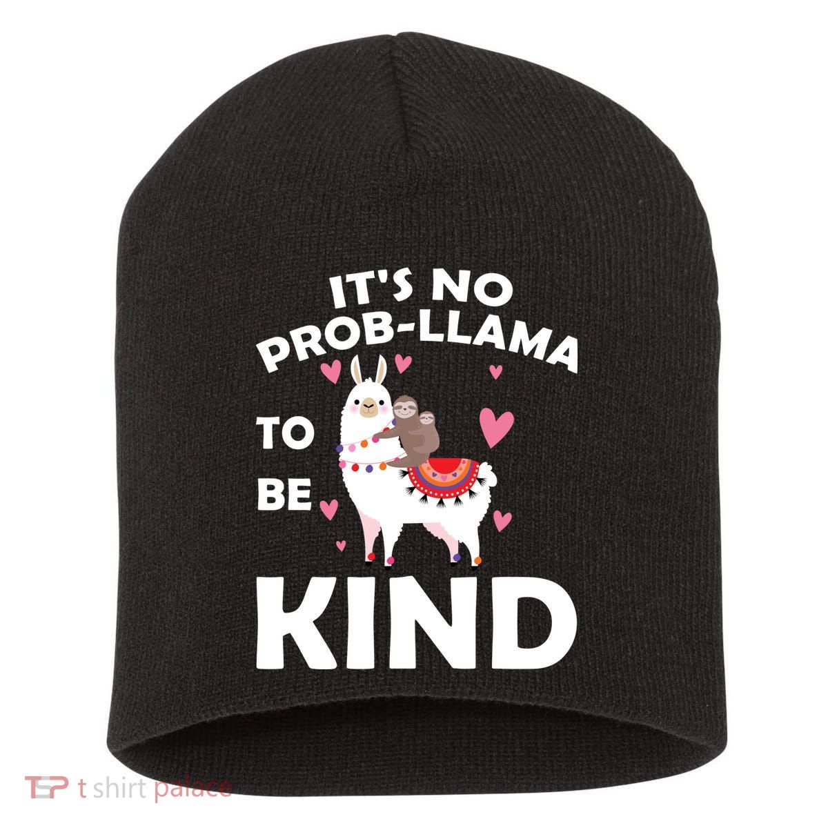 Its No Prob-Lama To Be Kind Short Acrylic Beanie