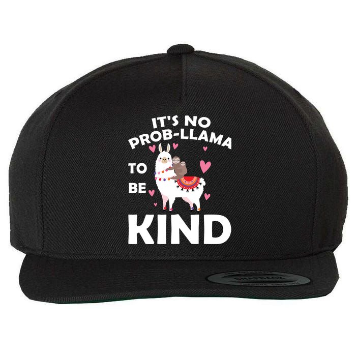 Its No Prob-Lama To Be Kind Wool Snapback Cap