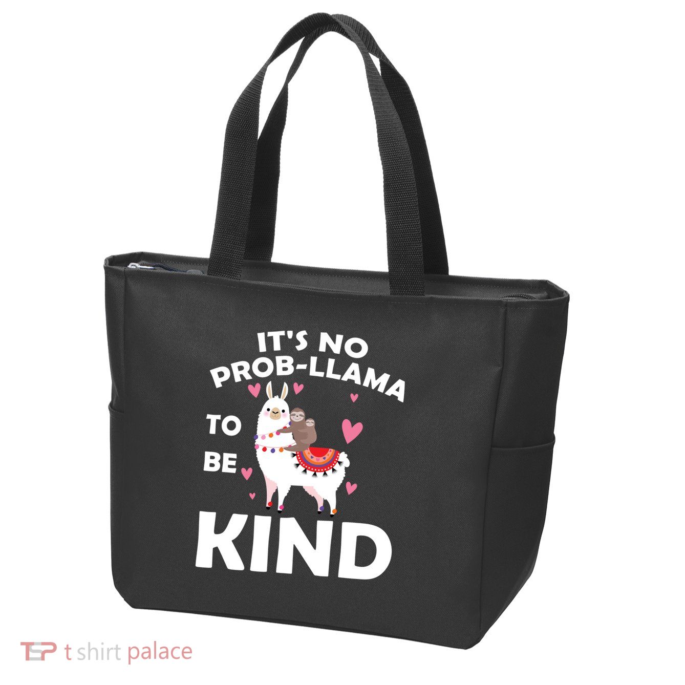 Its No Prob-Lama To Be Kind Zip Tote Bag