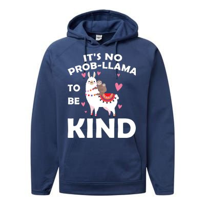 Its No Prob-Lama To Be Kind Performance Fleece Hoodie