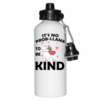 Its No Prob-Lama To Be Kind Aluminum Water Bottle