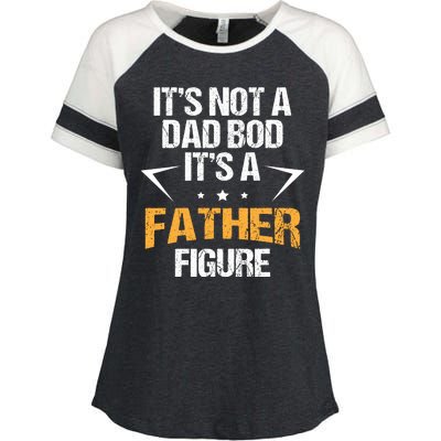 It's Not A Dad Bod Fathers Day Funny  Enza Ladies Jersey Colorblock Tee