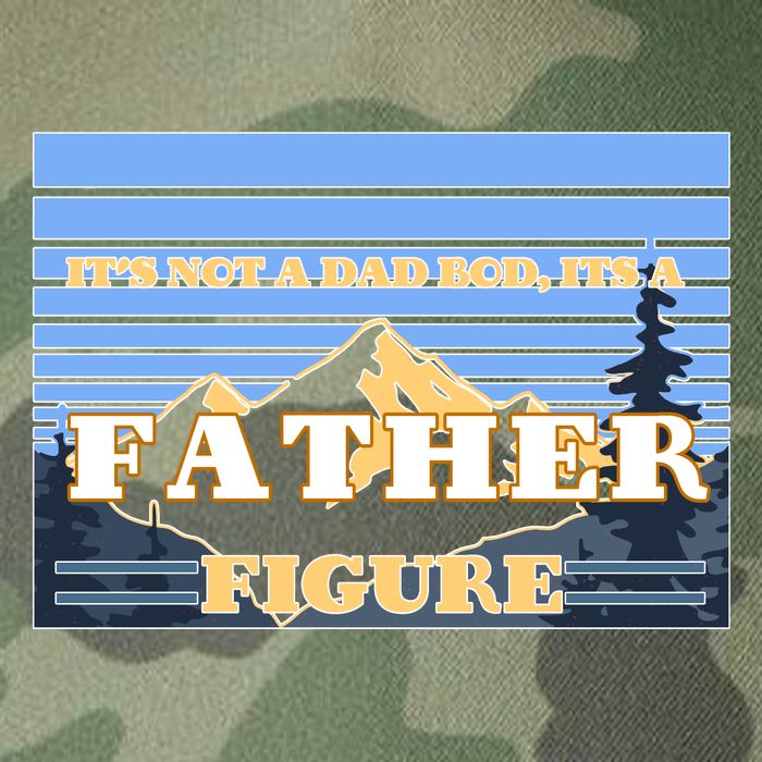 It's Not A Dad Bod Its A Father Figure Mountains Legacy Tie Dye Trucker Hat