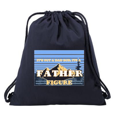 It's Not A Dad Bod Its A Father Figure Mountains Drawstring Bag