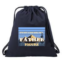 It's Not A Dad Bod Its A Father Figure Mountains Drawstring Bag