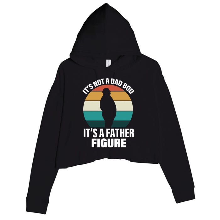 It's Not A Dad Bod It's A Father Figure Retro  Crop Fleece Hoodie