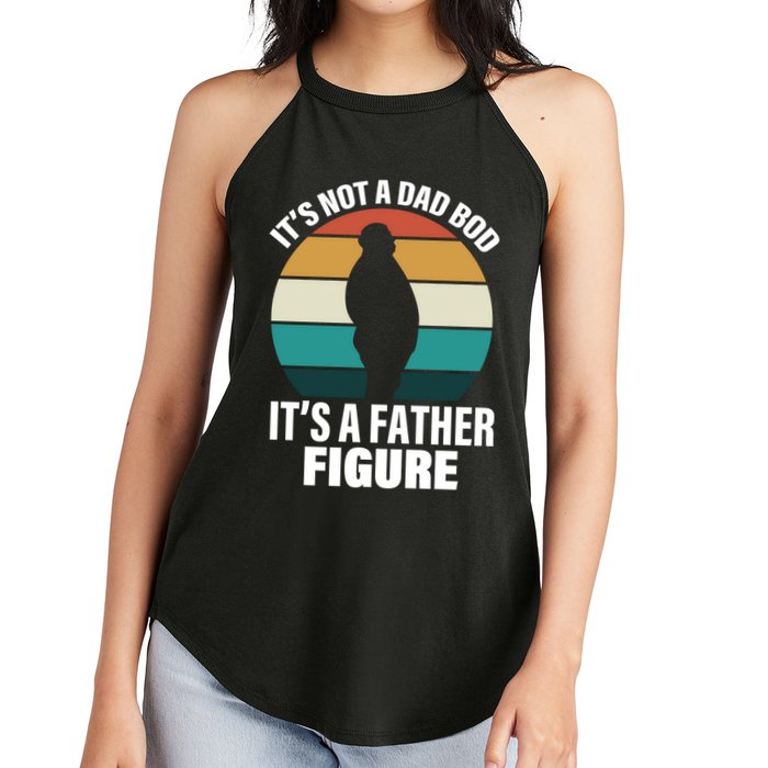 It's Not A Dad Bod It's A Father Figure Retro  Women's Perfect Tri Rocker Tank