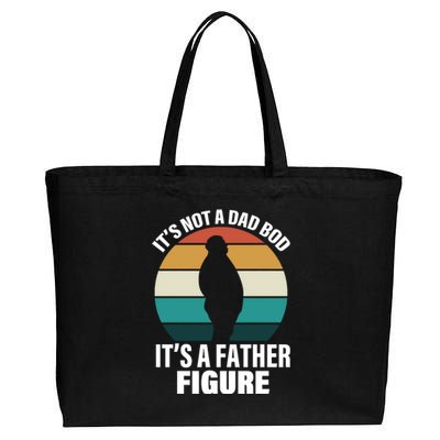 It's Not A Dad Bod It's A Father Figure Retro  Cotton Canvas Jumbo Tote