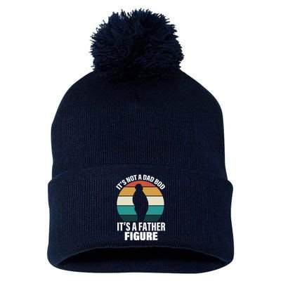 It's Not A Dad Bod It's A Father Figure Retro  Pom Pom 12in Knit Beanie