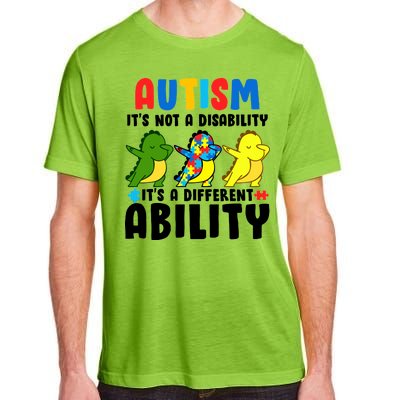 It's Not A Disability Ability Autism Dinosaur Dabbing Adult ChromaSoft Performance T-Shirt