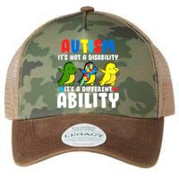 It's Not A Disability Ability Autism Dinosaur Dabbing Legacy Tie Dye Trucker Hat
